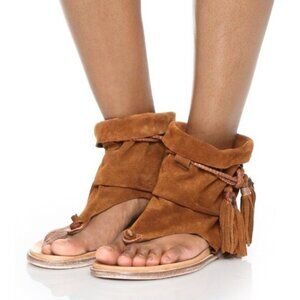 NEW With Box~FREE PEOPLE~Marlo Brown Suede Sandal Boot Bootie~Size 6.5